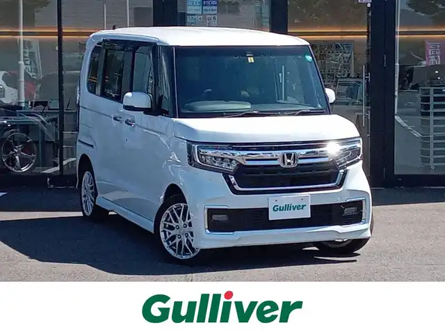 ホンダ Ｎ ＢＯＸ カスタム L ターボ 福井県 2023(令5)年 2.5万km プラチナホワイトパール 純正ナビ　フルセグＴＶ　バックカメラ　前席シートヒーター　プッシュスタート　ステアリングスイッチ　パドルシフト　追従クルーズコントロール　両側パワースライドドア　ＬＥＤオートライト　ＥＴＣ