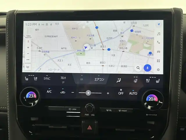 トヨタ アルファードハイブリット Z 愛知県 2023(令5)年 2.1万km プラチナホワイトパールマイカ 14インチディスプレイオーディオ　/（フルセグ/Bluetooth）/12.1インチフリップダウン　/レーダークルーズコントロール　/パノラミックビューモニター　/ブラインドスポットモニター　/コーナーセンサー/衝突軽減システム/レーンキープアアシスト/両側パワースライドドア　/電動リアゲート　/レザーシート　/全席パワーシート　/運転席メモリーシート/全席エアーシート/全席シートヒーター　/ワイヤレス充電/ETC2.0/ドライブレコーダー/純正AW