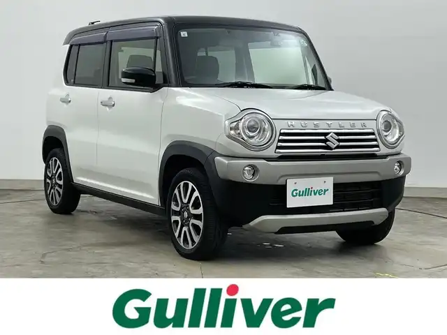 スズキ ハスラー J 岡山県 2019(平31)年 5.5万km ピュアホワイトパール/ブラック2トーン 社外ナビ CN-E310D/Bluetooth/CD/ワンセグTV/バックカメラ /ETC/衝突軽減ブレーキ/LEDヘッドライト/プッシュスタート /スマートキー/フロアマット /前後ドライブレコーダー/シートヒーター/シートリフター/ステアリングスイッチ