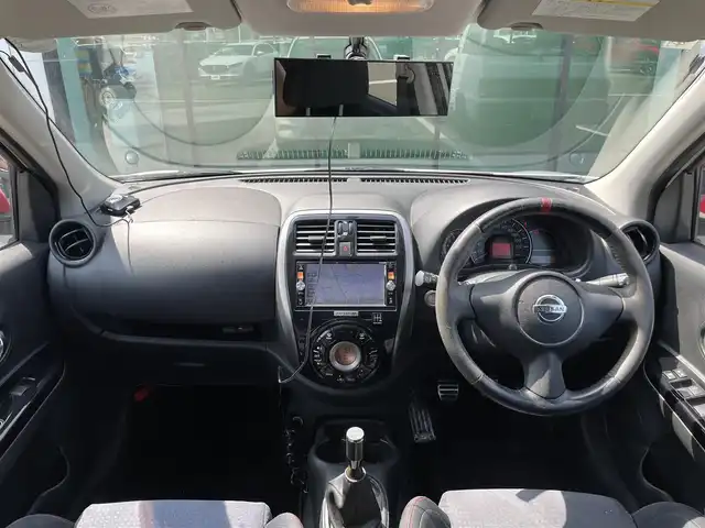 日産 マーチ ニスモ 香川県 2015(平27)年 8.6万km ナイトベールパープル 5MT/純正7インチナビ/→フルセグTV/→ＣＤ／ＤＶＤ再生/→Bluetooth/バックカメラ/革巻きステアリング/ETC/純正16インチアルミホイール/プッシュスタート/社外フロアマット/バイザー/ISOFIX