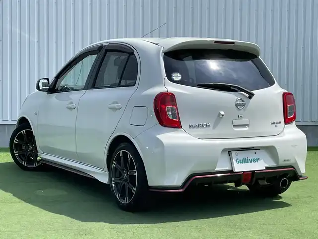 日産 マーチ ニスモ 香川県 2015(平27)年 8.6万km ナイトベールパープル 5MT/純正7インチナビ/→フルセグTV/→ＣＤ／ＤＶＤ再生/→Bluetooth/バックカメラ/革巻きステアリング/ETC/純正16インチアルミホイール/プッシュスタート/社外フロアマット/バイザー/ISOFIX