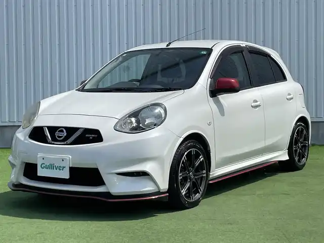 日産 マーチ ニスモ 香川県 2015(平27)年 8.6万km ナイトベールパープル 5MT/純正7インチナビ/→フルセグTV/→ＣＤ／ＤＶＤ再生/→Bluetooth/バックカメラ/革巻きステアリング/ETC/純正16インチアルミホイール/プッシュスタート/社外フロアマット/バイザー/ISOFIX
