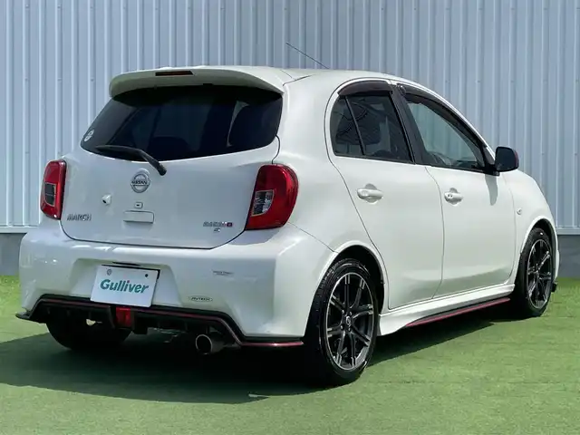 日産 マーチ ニスモ 香川県 2015(平27)年 8.6万km ナイトベールパープル 5MT/純正7インチナビ/→フルセグTV/→ＣＤ／ＤＶＤ再生/→Bluetooth/バックカメラ/革巻きステアリング/ETC/純正16インチアルミホイール/プッシュスタート/社外フロアマット/バイザー/ISOFIX