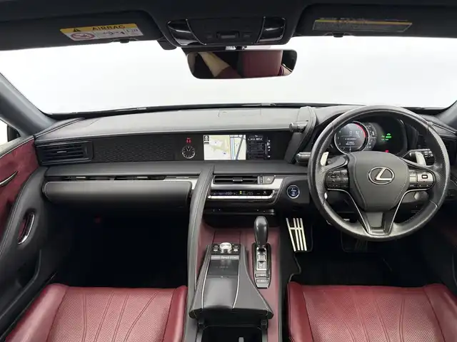 レクサス ＬＣ 500h Lパッケージ 愛知県 2017(平29)年 5.8万km グラファイトブラックガラスフレーク ガラスパノラマルーフ/イデアル車高調/ワンオフチタンルーフマフラー/TRDトランクスポイラー/レクサスセーフティセンス/　　・プリクラッシュセーフティ/　　・レーンキーピングアシスト/　　・オートマチックハイビーム/　　・レーダークルーズコントロール/ブラインドスポットモニター/ヘッドアップディスプレイ/純正12.3インチナビ/　　CD/DVD/BT/フルセグ/バックカメラ/ビルトインETC2.0/パドルシフト/ステアリングヒーター/本革シート/メモリ付パワーシート/シートヒーター/ベンチレーション/パワートランクリッド/純正LEDヘッドライト/純正21インチアルミホイール
