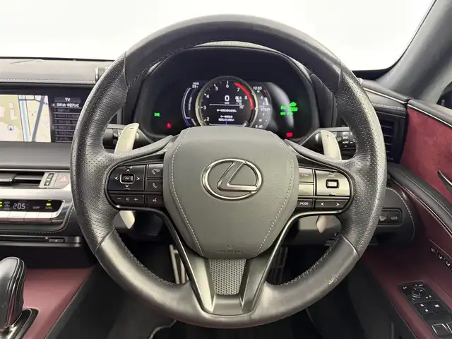 レクサス ＬＣ 500h Lパッケージ 愛知県 2017(平29)年 5.8万km グラファイトブラックガラスフレーク ガラスパノラマルーフ/イデアル車高調/ワンオフチタンルーフマフラー/TRDトランクスポイラー/レクサスセーフティセンス/　　・プリクラッシュセーフティ/　　・レーンキーピングアシスト/　　・オートマチックハイビーム/　　・レーダークルーズコントロール/ブラインドスポットモニター/ヘッドアップディスプレイ/純正12.3インチナビ/　　CD/DVD/BT/フルセグ/バックカメラ/ビルトインETC2.0/パドルシフト/ステアリングヒーター/本革シート/メモリ付パワーシート/シートヒーター/ベンチレーション/パワートランクリッド/純正LEDヘッドライト/純正21インチアルミホイール
