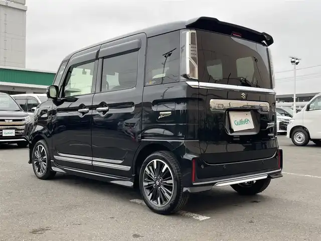 スズキ スペーシア カスタム HYBRID XS ターボ 東京都 2020(令2)年 10.1万km ブルーイッシュブラックパール3 カロッツェリアナビ/DVD/CD再生/デュアルカメラブレーキサポート/車線逸脱警報機能/パーキングソナー/クルーズコントロール/シートヒーター/両側パワースライドドア/ＥＴＣ/ドライブレコーダー/パドルシフト/シートバックテーブル（両側）/フォグランプ