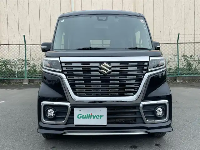 スズキ スペーシア カスタム HYBRID XS ターボ 東京都 2020(令2)年 10.1万km ブルーイッシュブラックパール3 カロッツェリアナビ/DVD/CD再生/デュアルカメラブレーキサポート/車線逸脱警報機能/パーキングソナー/クルーズコントロール/シートヒーター/両側パワースライドドア/ＥＴＣ/ドライブレコーダー/パドルシフト/シートバックテーブル（両側）/フォグランプ