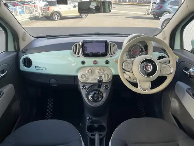 フィアット ５００ 1．2 ポップ 山梨県 2017(平29)年 4.9万km 緑 社外カロッツェリアナビ/フルセグテレビ/ＣＤ/ＤＶＤ/Ｂｌｕｅｔｏｏｔｈ　/ドライブレコーダー　/スペアキー　/純正フロアマット　/フォグランプ　/純正１４インチホイール　/アイドリングストップ