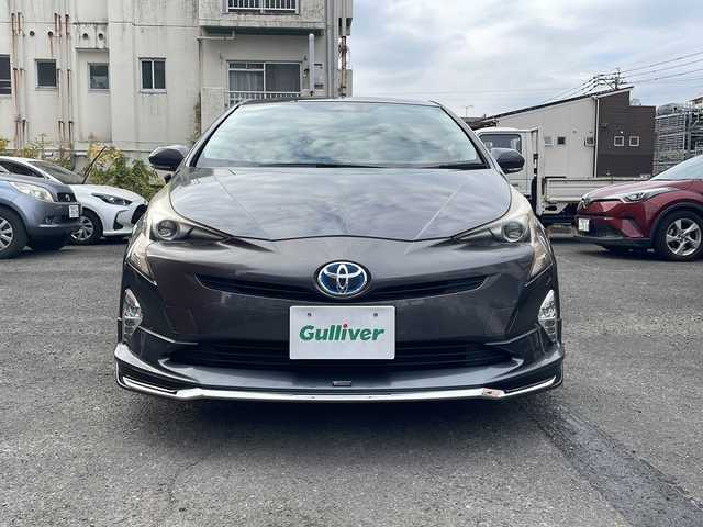 トヨタ プリウス S 宮城県 2016(平28)年 8.7万km グレーメタリック 純正ナビ Bluetooth バックカメラ モデリスタエアロ ETC 社外アルミホイール LEDライト プッシュスタート 純正フロアマット パワーステアリング パワーウィンドウ CDチェンジャー