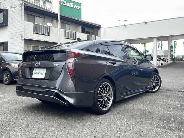 トヨタ プリウス S 宮城県 2016(平28)年 8.7万km グレーメタリック 純正ナビ Bluetooth バックカメラ モデリスタエアロ ETC 社外アルミホイール LEDライト プッシュスタート 純正フロアマット パワーステアリング パワーウィンドウ CDチェンジャー