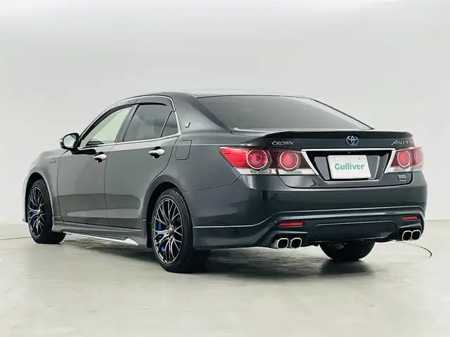 トヨタ クラウン ハイブリッド アスリートS Four J フロンティア 新潟県 2017(平29)年 13万km プレシャスブラックパール 純正メーカーOPナビ/【CD/DVD/フルセグTV/Bluetooth】/・バックカメラ/プリクラッシュセーフティ/・オートハイビーム/・レーダークルーズコントロール/・車線逸脱警報/前後コーナーセンサー/ハーフレザーシート/・前席シートヒーター/・前席パワーシート/ステアリングヒーター/革巻きステアリング/後席ISOFIX/純正フロアマット/ドアバイザー/社外18インチAW/LEDヘッドライト/ミラーヒーター/社外エアクリーナー/クスコフロントタワーバー