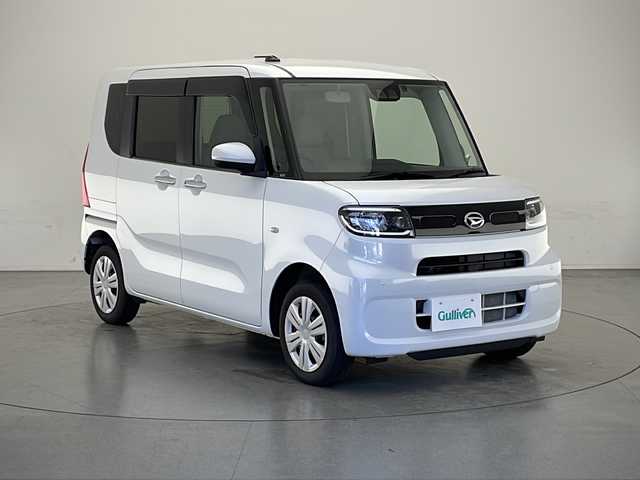 ダイハツ タント X 長野県 2023(令5)年 1.6万km シャイニングホワイトパール 4WD/社外ナビ/片側パワースライドドア/バックカメラ/クリアランスソナー/アイドリングストップ/ワンセグTV/Bluetooth/CD/ETC/オートライト/LEDヘッドライト/ステアリングスイッチ/電子パーキング/オートホールド/社外フロアマット/純正鉄ホイール/2列目サンシェード/電動格納ミラー/ドアバイザー