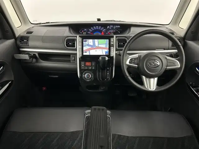 ダイハツ タント カスタム RS トップED SA 福岡県 2014(平26)年 8.5万km ブラックマイカメタリック スマートアシスト/純正ナビ/・CD/DVD/BT/フルセグ/バックカメラ/両側パワースライドドア/ミラー型ドライブレコーダー/ETC/ルーフキャリア/LEDヘッドライト/スマートキー/プッシュスタート