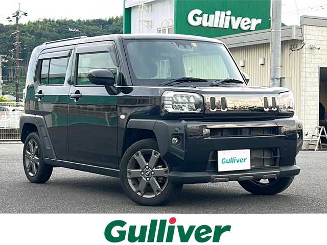ダイハツ タフト G ダーククロムベンチャー 山口県 2023(令5)年 3.3万km ブラックマイカメタリック ワンオーナー/スマートキー/プッシュスタート/ETC/純正メモリナビ/(DTV/BTDVD/ラジオ)/バックカメラ/ガラスルーフ/電子パーキングブレーキ/シートヒーター/コーナーセンサー/衝突軽減ブレーキ/USB端子/先行車発信検知/純正フロアマット/純正アルミホイール/オートエアコン/オートライト/アイドリングストップ/保証書/取扱説明書