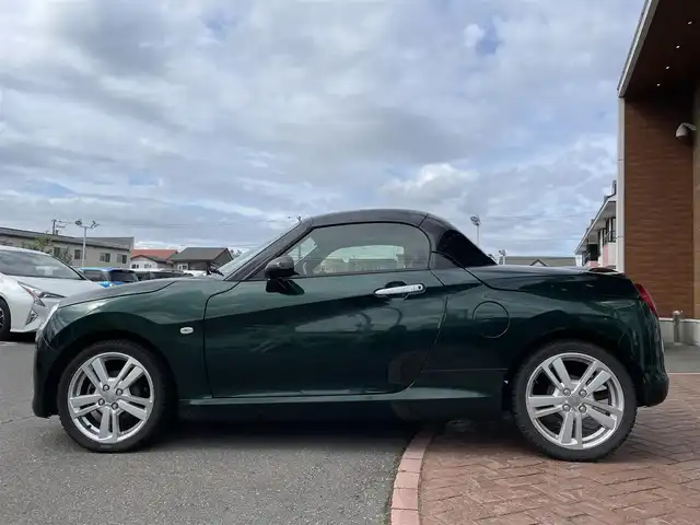 ダイハツ コペン セロ 道央・札幌 2018(平30)年 4.5万km ブリティッシュグリーンマイカ オープンカー/社外メモリナビ(AM/FM/CD/DVD/BT)/フルセグテレビ(走行中視聴可能)/バックカメラ/アイドリングストップ/プッシュスタート/ETC/イージークローザー/シートヒーター/ステアリングスイッチ/TRC/フォグランプ/防眩ミラー/横滑り防止装置/盗難防止装置/フロアマット(社外)