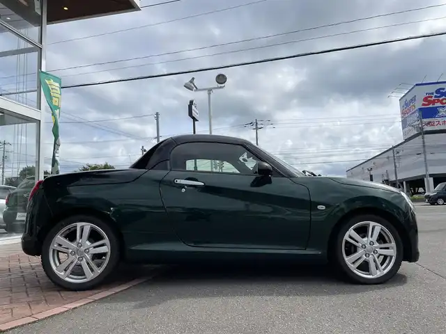 ダイハツ コペン セロ 道央・札幌 2018(平30)年 4.5万km ブリティッシュグリーンマイカ オープンカー/社外メモリナビ(AM/FM/CD/DVD/BT)/フルセグテレビ(走行中視聴可能)/バックカメラ/アイドリングストップ/プッシュスタート/ETC/イージークローザー/シートヒーター/ステアリングスイッチ/TRC/フォグランプ/防眩ミラー/横滑り防止装置/盗難防止装置/フロアマット(社外)