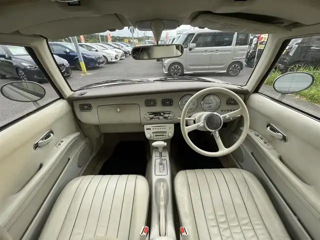 日産 フィガロ フルオープントップ 千葉県 1991(平3)年 7.2万km ホワイト/ベージュ フルオープントップ/ターボ/ハロゲン/本革シート/ＡＣ/パワーステアリング/パワーウィンドウ/ＣＤ