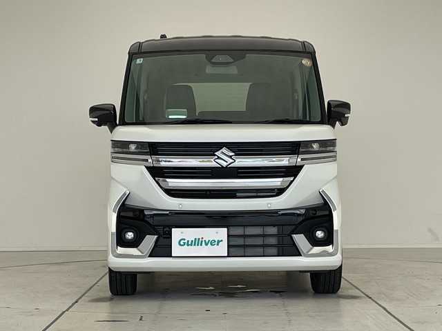 スズキ スペーシア カスタム HYBRID XS 愛知県 2025(令7)年 0.1千km ピュアホワイトパール/ブラック2トーン 届出済未使用車/純正9型ディズプレイオーディオナビ/全方位カメラ/両側パワースライドドア/レーダークルーズコントロール/シートヒーター/バックカメラ/ヘッドアップディスプレイ/コーナーセンサー/純正アルミホイール/LEDヘッドライト/ステアリングヒーター/オートマチックハイビーム/衝突軽減システム/フルセグ/Bluetooth/ステアリングスイッチ/スマートキー/プッシュスタート