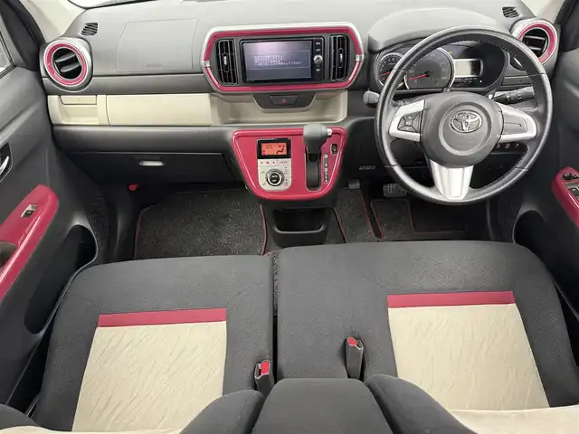 トヨタ パッソ モーダ　Gパッケージ 愛知県 2016(平28)年 3.7万km 赤 SDナビ/（Bluetooth/フルセグTV/AM/FM）/バックカメラ/モータ用エアロパーツ/プリクラッシュセーフティシステム/レーンキープアシスト/オートハイビーム/純正14インチアルミホイール/フルセグTV/LEDヘッドライト/スマートキー/プッシュスタート/電動格納ミラー/ビルトインETC