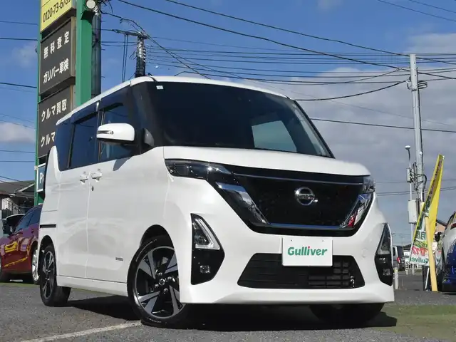 日産 ルークス HWS Gターボ プロパイロットED 神奈川県 2021(令3)年 2.4万km ホワイトパール ワンオーナー/先進安全装備/プロパイロット/インテリジェントエマージェンシーブレーキ/踏み間違い防止衝突アシスト/純正メモリナビ/フルセグテレビ/アラウンドビューモニター/CD/DVD/両側パワースライドドア/ETC/LEDヘッドライト/純正フロアマット/ドアバイザー/保証書/取説/ナビ説/スペアスマートキー