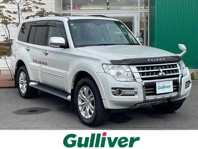 三菱 パジェロ ファイナルエディション 青森県 2019(令1)年 11.8万km ウォームホワイトパール 4WD・ターボ/寒冷地仕様/純正SDナビ・フルセグTV/CD・DVD・Bluetooth・SD/バックカメラ/サンルーフ/黒レザーシート/前席パワーシート・ヒーター/オートマチックハイビーム/クルーズコントロール/前後ドライブレコーダー/リヤデフロック/ETC/HIDライト/フォグランプ/純正18インチアルミ夏タイヤ/純正17インチアルミ冬タイヤ有/ブラックルーフレール/スペアキー/保証書・取説書/ファイナルエディションシリアルNo.635/700