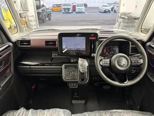 スズキ スペーシア カスタム HYBRID XS 愛知県 2025(令7)年 0.1千km パールⅡ 届出済未使用車/登録時走行距離4km/スズキセーフティサポート/純正メモリナビ/フルセグTV/Bluetooth/AppleCarPlay/AndroidAuto/全方位モニター/前席シートヒーター/革巻きステアリング/ステアリングリモコン/アダプティブクルーズコントロール/ハーフレザーシート/後席サーキュレーター/後席サンシェード/ステアリングヒーター/両側パワースライドドア/ヘッドアップディスプレイ/電動パーキングブレーキ/LEDヘッドライト/フォグランプ