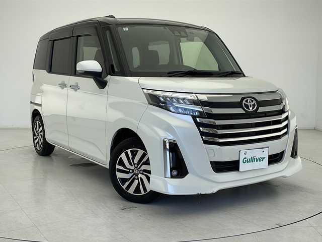 トヨタ ルーミー カスタムG 千葉県 2021(令3)年 8.6万km ブラックマイカメタリック/パールホワイト2トーン 純正SDナビ/フルセグTV/Bluetooth/CD/DVD/USB/バックカメラ/前後ドライブレコーダー/ビルトインETC/両側パワースライドドア/ステアリングリモコン/追従クルーズコントロール/衝突被害軽減システム/レーンキープアシスト/パーキングアシスト/シートヒーター/ISOFIX