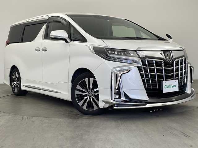 トヨタ アルファード S Cパッケージ 兵庫県 2018(平30)年 5.9万km ホワイトパールクリスタルシャイン ・モデリスタエアロ/・Toyota　Safety　Sense/・プリクラッシュセーフティ/・レーントレーシングアシスト［LTA］/・レーダークルーズコントロール（全車速追従機能付）/・ロードサインアシスト［RSA］/・アダプティブハイビームシステム［AHS］/・オートマチックハイビーム［AHB］/・純正10インチSDナビ/CD/DVD/SD/BT/USB/TV/・純正12.1インチフリップダウンモニター/・ビルトインETC/・デジタルインナーミラー/・両側パワースライドドア/・パワーバックドア/・エグゼクティブシート/・前席パワーシート/・前席快適温熱シート/・前席ベンチレーションシート/・3眼LEDヘッドライト/・LEDフォグランプ/・純正18インチアルミホイール