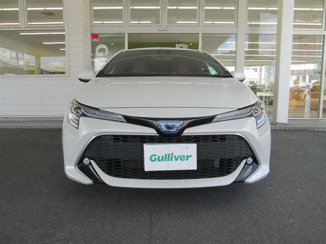 トヨタ カローラ スポーツ ハイブリッドG Z 千葉県 2019(令1)年 2.2万km ホワイトパールクリスタルシャイン ワンオーナー/純正SDナビ・フルセグTV/バックカメラ/純正オーディオ【CD/SD/DVD/BT】/スエード本革コンビスポーツシート/フロント、リアコーナーセンサー/ナビ連動ドライブレコーダー/トヨタセーフティセンス/クルーズコントロール/前席シートヒーター/ウインカードアミラー/LEDヘッドライト/LEDフォグランプ/スマートキー/ETC2.0/TVキット/R3、4、6年ディーラー記録簿