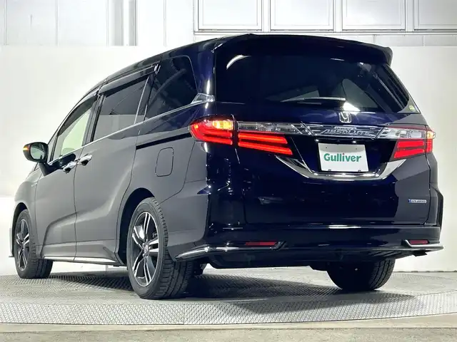 ホンダ オデッセイ ハイブリッド アブソルート ホンダセンシング 大阪府 2016(平28)年 6万km プレミアムヴィーナスブラックP 純正8incナビTV Bカメラ 後席モニター ETC 両側パワースライドドア ハーフレザー パワーシート 衝突軽減 レーダーC レーンアシスト スマートキー