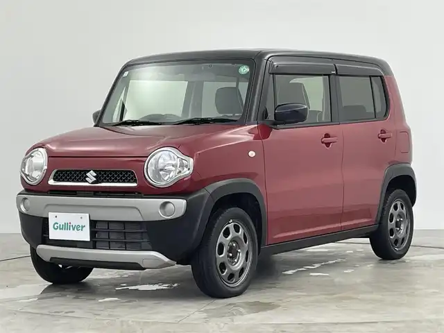 スズキ ハスラー G 福島県 2019(平31)年 3.9万km フェニックスレッドパール/ブルーイッシュブラックパール 禁煙車　社外７インチナビ　ワンセグ　ＣＤ　ＤＶＤ　衝突軽減システム　車線逸脱警報　シートヒーター　ＴＥＣ　アイドリングストップ　横滑り防止装置　プッシュスタート　スマートキー　オートエアコン