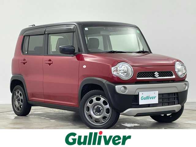 スズキ ハスラー G 福島県 2019(平31)年 3.9万km フェニックスレッドパール/ブルーイッシュブラックパール 禁煙車　社外７インチナビ　ワンセグ　ＣＤ　ＤＶＤ　衝突軽減システム　車線逸脱警報　シートヒーター　ＴＥＣ　アイドリングストップ　横滑り防止装置　プッシュスタート　スマートキー　オートエアコン