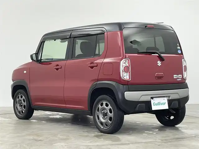 スズキ ハスラー G 福島県 2019(平31)年 3.9万km フェニックスレッドパール/ブルーイッシュブラックパール 禁煙車　社外７インチナビ　ワンセグ　ＣＤ　ＤＶＤ　衝突軽減システム　車線逸脱警報　シートヒーター　ＴＥＣ　アイドリングストップ　横滑り防止装置　プッシュスタート　スマートキー　オートエアコン