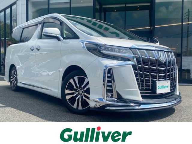 トヨタ アルファード S Cパッケージ 兵庫県 2021(令3)年 4.5万km ホワイトパールクリスタルシャイン 純正ナビ　/ＤＶＤ　/Ｂｌｕｅｔｏｏｔｈ　/ＥＴＣ　/バックカメラ　/純正フリップダウンモニター/前後ドライブレコーダー　/100Ｖコンセント/追従型クルーズコントロール　/サンルーフ/両側パワースライドドア/パワーバックドア/ステアリングヒーター/レザーシート　/前席パワーシート/前席シートヒーター/前席エアーシート/社外フロアマット/モデリスタエアロ　/純正アルミホイール/オートLEDライト/オートハイビーム/衝突被害軽減ブレーキ　/車線逸脱警報/横滑り防止装置/W+サイド+カーテンエアバッグ/ワンオーナー/スペア１本