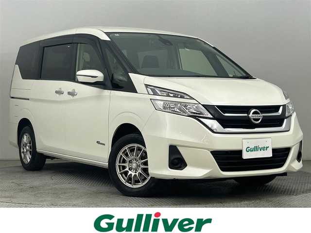 日産 セレナ X 道央・札幌 2018(平30)年 6.5万km ブリリアントホワイトパール ・４WD/・純正SDナビゲーション/　CD/DVD/SD/USB/フルセグ/BT/iPod/・アルパインフリップダウンモニター/・社外ミラー型ドライブレコーダー/・純正エンジンスターター/・バックカメラ/・ビルトインETC/・片側パワースライドドア/・エマージェンシーブレーキ/・横滑り防止装置/・クルーズコントロール/・レーンキープアシスト/・LEDヘッドライト/・オートライト/・純正フロアマット/・スマートキー/・プッシュスタート/・取説あり/・社外AW１５インチ＋夏タイヤ/・冬タイヤ車載