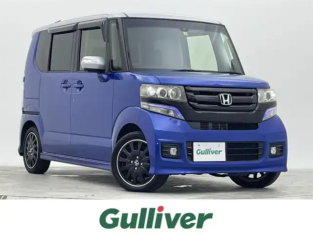 ホンダ Ｎ ＢＯＸ 2トーン カスタム G ターボLパッケージ 宮城県 2016(平28)年 7.4万km ブリリアントスポーティブルーメタリック2トーン ワンオーナー//ターボ//純正SDナビ(VXM-165VFi)//バックカメラ//フルセグ//Bluetooth//フリップダウンモニター//シティブレーキアクティブシステム//クルーズコントロール//両側電動スライドドア//ETC//パドルシフト//純正15インチAW//ディスチャージヘッドライト//スマートキー//プッシュスタート