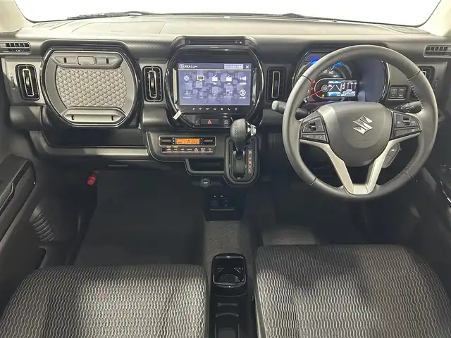 スズキ ハスラー HYBRID X 大阪府 2025(令7)年 0.1千km オフブルーメタリック/ソフトベージュメタリック 未使用車　全方位カメラ　純正ナビＴＶ　シートヒーター　レーダークルコン　レーンアシスト　アイドリングストップ　衝突軽減　ＬＥＤヘッドライト　オートハイビーム　フォグランプ　クリアランスソナー　禁煙車