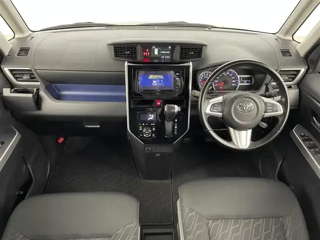トヨタ ルーミー カスタムG－T 福岡県 2019(令1)年 6.4万km ブラックマイカメタリック 社外ナビ（ＢＴ，フルセグＴＶ）　/バックカメラ　/前方ドライブレコーダー　/クルーズコントロール　/コーナーセンサー　/衝突軽減ブレーキ　/アイドリングストップ　/両側電動スライドドア　/純正１５インチＡＷ　/ＬＥＤ