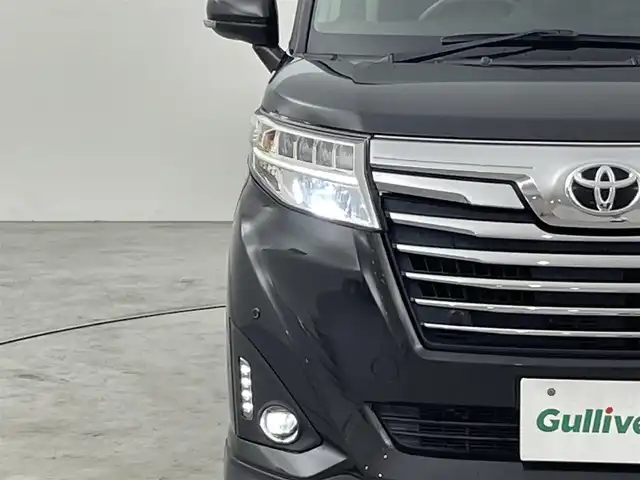 トヨタ ルーミー カスタムG－T 福岡県 2019(令1)年 6.4万km ブラックマイカメタリック 社外ナビ（ＢＴ，フルセグＴＶ）　/バックカメラ　/前方ドライブレコーダー　/クルーズコントロール　/コーナーセンサー　/衝突軽減ブレーキ　/アイドリングストップ　/両側電動スライドドア　/純正１５インチＡＷ　/ＬＥＤ