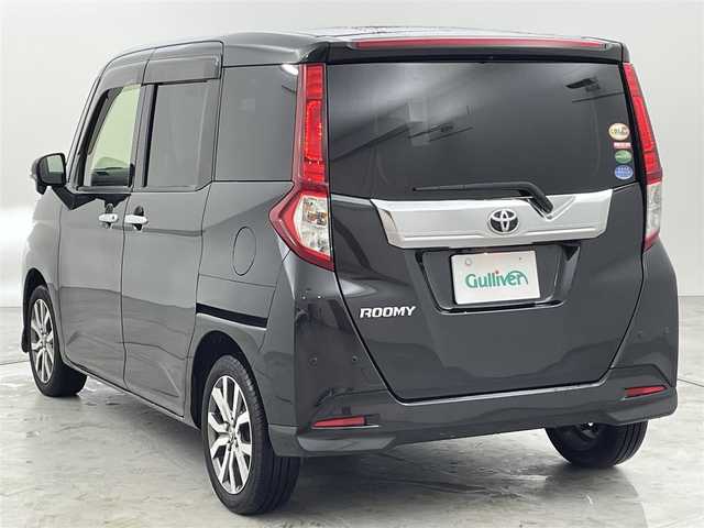 トヨタ ルーミー カスタムG－T 福岡県 2019(令1)年 6.4万km ブラックマイカメタリック 社外ナビ（ＢＴ，フルセグＴＶ）　/バックカメラ　/前方ドライブレコーダー　/クルーズコントロール　/コーナーセンサー　/衝突軽減ブレーキ　/アイドリングストップ　/両側電動スライドドア　/純正１５インチＡＷ　/ＬＥＤ
