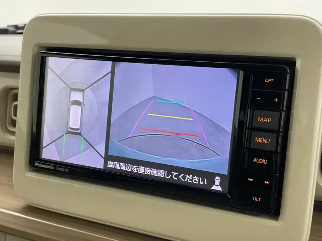 スズキ ラパン S 新潟県 2017(平29)年 2.1万km フレンチミントパールメタリック 純正メモリナビ（Bluetooth・CD・DVD・SD・AM・FM）/アラウンドビューモニター　/衝突被害軽減システム/フルセグ　/純正ビルトインＥＴＣ　/ハロゲンオートライト　/Ｄ席シートヒーター　/プッシュスタート　/純正フロアマット　/アイドリングストップ　/スマートキー　/ABS/盗難防止装置/横滑り防止装置