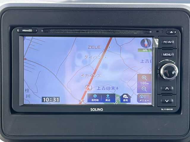 スズキ スペーシア HYBRID G 山梨県 2020(令2)年 0.9万km オフブルーM スズキセーフティサポート/　・デュアルセンサーブレーキサポート/　・車線逸脱警報機能/　・パーキングソナー/　・横滑り防止装置/社外ナビ/　(CD/USB/AUX/BT/TV)/バックカメラ/オートライト/シートヒーター/純正14インチアルミホイール/フルオートエアコン/４WD/アイドリングストップ/スマートキー