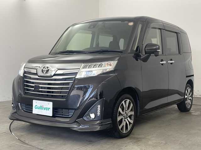 トヨタ ルーミー カスタムG－T 兵庫県 2017(平29)年 3.1万km ブラックマイカメタリック ・純正9インチナビ(NSZT-Y66T)/(CD/DVD/BT/SD/フルセグTV)/・バックカメラ/・スマートキー/・両側パワースライドドア/・シートヒーター/・LEDヘッドライト/・スマートアシスト/・クルーズコントロール/・TVキャンセラー/・前方ドライブレコーダー/・純正15インチアルミホイール/・ビルトインETC/・ステアリングスイッチ/・LEDヘッドライト/・フォグライト/・プッシュスタート