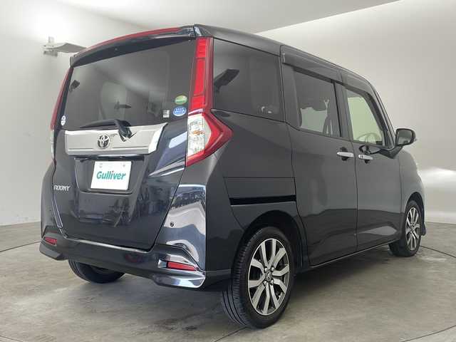 トヨタ ルーミー カスタムG－T 兵庫県 2017(平29)年 3.1万km ブラックマイカメタリック ・純正9インチナビ(NSZT-Y66T)/(CD/DVD/BT/SD/フルセグTV)/・バックカメラ/・スマートキー/・両側パワースライドドア/・シートヒーター/・LEDヘッドライト/・スマートアシスト/・クルーズコントロール/・TVキャンセラー/・前方ドライブレコーダー/・純正15インチアルミホイール/・ビルトインETC/・ステアリングスイッチ/・LEDヘッドライト/・フォグライト/・プッシュスタート