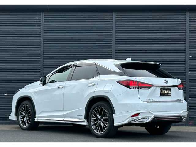 レクサス ＲＸ 450h Fスポーツ 茨城県 2021(令3)年 4.5万km パール 後期型 /SR /WALDフルエアロ /マクレビ /HUD /赤革 /360°C /後席電動リクライニング＆電動格納機能付 /全席シ-トヒ-タ- /ベンチレ-ション /M付PWシ-ト /100V電源 /三眼LED /オ-トハイビ-ム /レクサスSFT /ACC /LKA /BSM /ナビ /TV /ETC2.0/ルーフレール/禁煙車