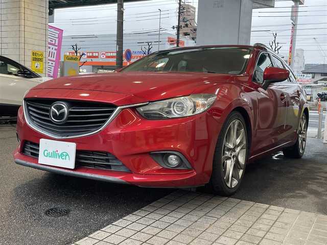 マツダ アテンザ ワゴン XD Lパッケージ 愛知県 2014(平26)年 10.5万km ソウルレッドプレミアムメタリック ディーゼルターボ/ブラックレザーシート/前席パワーシート＆シートヒーター/純正SDナビ〈Pioneer製CA9PA〉/DVD／Bluetooth／/バックカメラ/スマートブレーキサポート/レーダークルーズコントロール/車線逸脱警報システム/リアビークルモニタリングシステム/シグネチャーLEDランプ/HIDヘッドライト/AFS／ハイビームコントロール/純正19インチAW/アドバンスドキー＆プッシュスタート