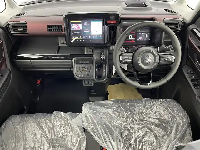 スズキ スペーシア カスタム HYBRID XS 愛知県 2024(令6)年 0.1万km未満 紺 登録済み未使用車　/両側パワースライドドア　/クルーズコントロール　/スズキセーフティーサポート　/スズキコネクト通信機装着車両/アラウンドビューモニター/純正メモリーナビ　/フルセグTV　/Bluetooth　/Apple　Car Play　/Android　Auto　/シートヒーター　（D/N）/HUB　/USBポート　/Cタイプポート　/ステアリングヒーター　/ステアリングリモコン/革巻きステアリング/ハーフレザーシート/オッドマン/電動パーキングブレーキ/AUTO　HOLD