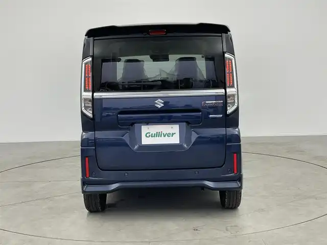 スズキ スペーシア カスタム HYBRID XS 愛知県 2024(令6)年 0.1万km未満 紺 登録済み未使用車　/両側パワースライドドア　/クルーズコントロール　/スズキセーフティーサポート　/スズキコネクト通信機装着車両/アラウンドビューモニター/純正メモリーナビ　/フルセグTV　/Bluetooth　/Apple　Car Play　/Android　Auto　/シートヒーター　（D/N）/HUB　/USBポート　/Cタイプポート　/ステアリングヒーター　/ステアリングリモコン/革巻きステアリング/ハーフレザーシート/オッドマン/電動パーキングブレーキ/AUTO　HOLD