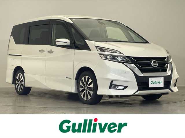日産 セレナ ハイウェイスター Vセレクション 滋賀県 2018(平30)年 6.6万km ブリリアントホワイトパール 禁煙車/純正ナビ/【CD/フルセグTV/Bluetooth】/アラウンドビューモニター/ＥＴＣ/インテリジェントパーキングアシスト/両側パワースライドドア/ＬＥＤヘッドライト/ステアリングスイッチ/エマージェンシーブレーキ/クルーズコントロール/コーナーセンサー/オートライト/スマートキー/スペアキー