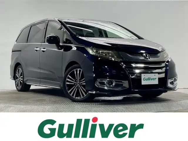 ホンダ オデッセイ アブソルート EX 大阪府 2015(平27)年 4.5万km プレミアムヴィーナスブラックP 純正8型ナビ（DVD/CD/BT）/フルセグTV/バックカメラ/ETC/両側パワースライドドア/スマートキー/ステアリングスイッチ/レーンキープアシスト/レーダークルーズコントロール/パドルシフト/パワーシート/Wオートエアコン/オートライト/ブラインドスポットモニター/フォグランプ/純正アルミホイール/純正フロアマット/３点エアバック（W/サイド/カーテン）